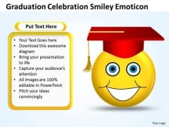 Business Cycle Diagram Graduation Celebration Smiley Emoticon Consulting Diagram