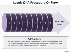 Business Cycle Diagram Levels Of A Procedure Or Flow 9 Stages Marketing Diagram