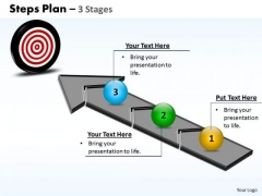 Business Cycle Diagram Steps Plan 3 Stages Business Finance Strategy Development
