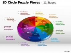 Business Diagram 3d Circle Puzzle Diagram 11 Stages Sales Diagram Business Diagram 3d Circle Puzzle Diagram 11 Stages Sales Diagram