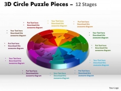 Business Diagram 3d Circle Puzzle Diagram 12 Stages Mba Models And Frameworks
