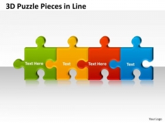 Business Diagram 3d Puzzle Pieces In Line Marketing Diagram Business Diagram 3d Puzzle Pieces In Line Marketing Diagram
