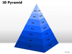 Business Diagram 3d Pyramid 7 Stages With Process Flow Marketing Diagram