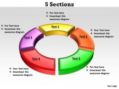 Business Diagram 5 Sections Sales Diagram