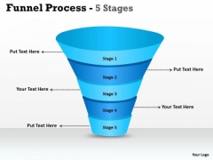 Business Diagram 5 Step Business Funnel Process Diagram Sales Diagram