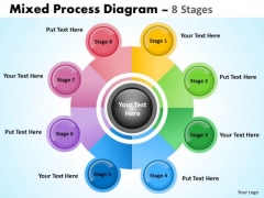 Business Diagram 8 Stages Mixed Process Diagram For Business Strategic Management