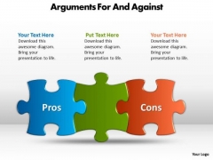 Business Diagram Arguments For And Against