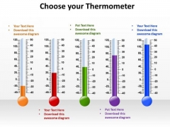 Business Diagram Choose Your Thermometer Sales Diagram
