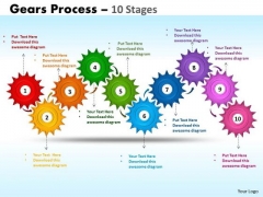 Business Diagram Gears Process 10 Stages Sales Diagram Business Diagram Gears Process 10 Stages Sales Diagram