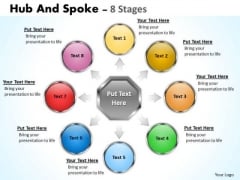 Business Diagram Hub And Spoke 8 Stages Sales Diagram