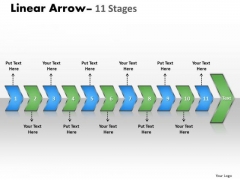 Business Diagram Linear Arrow 11 Stages Sales Diagram Business Diagram Linear Arrow 11 Stages Sales Diagram