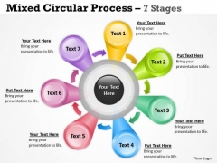 Business Diagram Mixed Circular Process For Sales 7 Stages Consulting Diagram