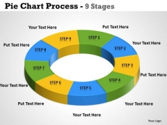 Business Diagram Pie Chart Process 9 Stages Marketing Diagram