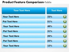 Business Diagram Product Features Comparison Table Consulting Diagram Business Diagram Product Features Comparison Table Consulting Diagram