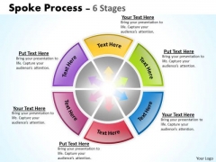 Business Diagram Spoke Process 6 Stages Marketing Diagram
