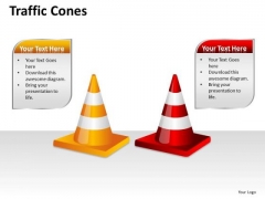 Business Diagram Traffic Cones Business Framework Model