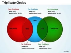 Business Diagram Triplicate Circles Diagram Sales Diagram
