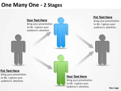 Business Finance Strategy Development One Many One 2 Stages Sales Diagram