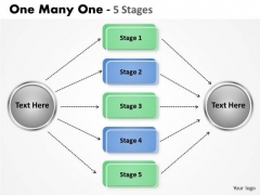Business Finance Strategy Development One Many One 5 Stages Business Diagram