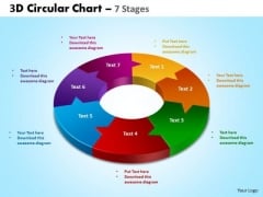 Business Framework Model 3d Circular Diagram Chart 7 Stages Sales Diagram