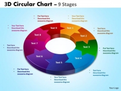 Business Framework Model 3d Circular Diagram Chart 9 Stages Sales Diagram