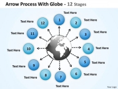 Business Framework Model Arrow Process With Globe 12 Stages Business Diagram Business Framework Model Arrow Process With Globe 12 Stages Business Diagram