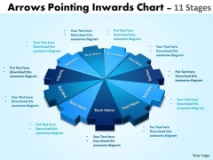 Business Framework Model Arrows Pointing Inwards Chart 11 Stages Consulting Diagram