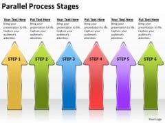 Business Framework Model Parallel Process Stages Business Finance Strategy Development