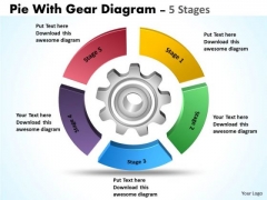 Business Framework Model Pie With Gear Diagram 5 Stages Marketing Diagram Business Framework Model Pie With Gear Diagram 5 Stages Marketing Diagram