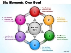 Business Framework Model Six Elements Diagrams One Goal Sales Diagram