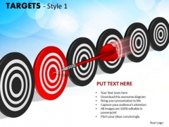 Business Framework Model Targets Style 1 Sales Diagram