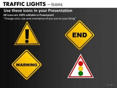 Business Framework Model Traffic Lights Icons Strategy Diagram