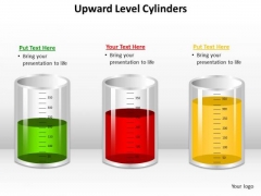 Business Framework Model Upward Level Cylinders Strategy Diagram