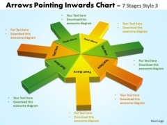 Consulting Diagram Arrows Pointing Inwards Chart 7 Stages Style 3 Strategic Management