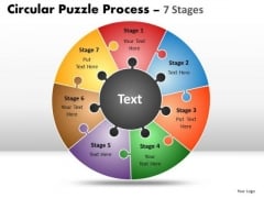 Consulting Diagram Circular Puzzle Process Diagram 7 Stages Business Cycle Diagram