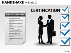 Consulting Diagram Handshake Style 2 Business Framework Model