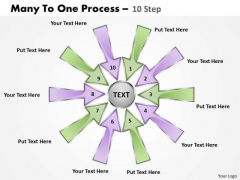 Consulting Diagram Many To One Process 10 Step Marketing Diagram