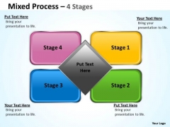 Consulting Diagram Mixed Diagram 4 Step For Marketing Business Cycle Diagram