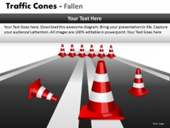Consulting Diagram Traffic Cones Fallen Business Diagram Consulting Diagram Traffic Cones Fallen Business Diagram