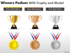 Consulting Diagram Winners Podium With Trophy And Medal Mba Models And Frameworks