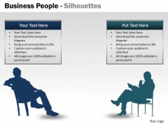 Marketing Diagram Business People Silhouettes Sales Diagram