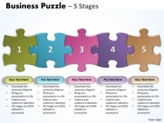 Marketing Diagram Business Puzzle 5 Stages Consulting Diagram