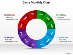 Marketing Diagram Circle Monthly Chart Consulting Diagram