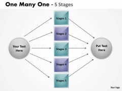 Marketing Diagram One Many One 5 Step Strategy Diagram