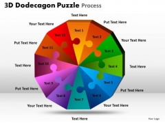 Mba Models And Frameworks 3d Dodecagon Puzzle Process Marketing Diagram