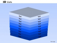 Mba Models And Frameworks 3d Lists PowerPoint Slide Sales Diagram