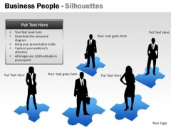 Mba Models And Frameworks Business People Silhouettes Sales Diagram