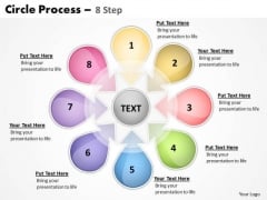 Mba Models And Frameworks Circle Process 8 Step Strategy Diagram