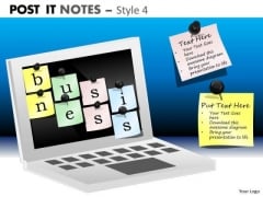 Mba Models And Frameworks Post It Notes Style 4 Business Framework Model