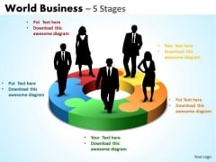 Mba Models And Frameworks World Business 5 Stages Business Cycle Diagram